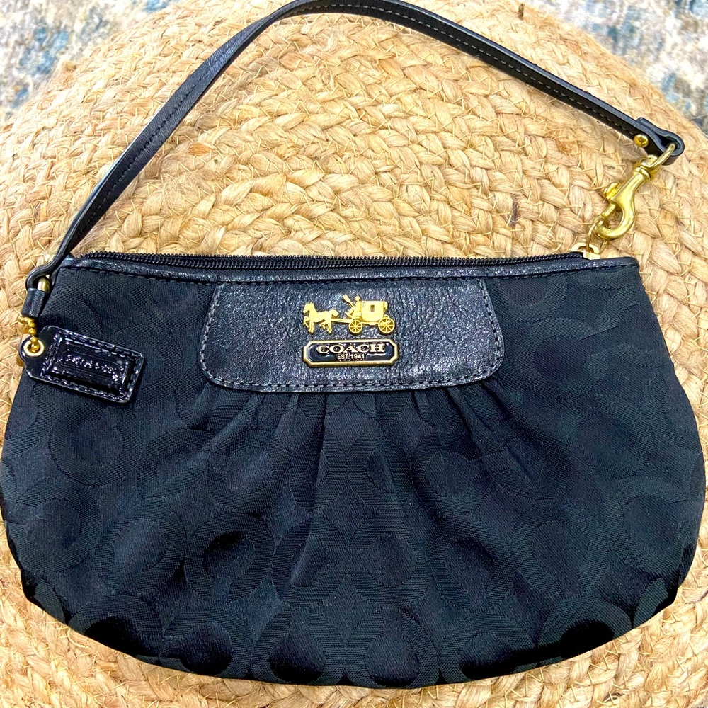 Coach- black wristlet